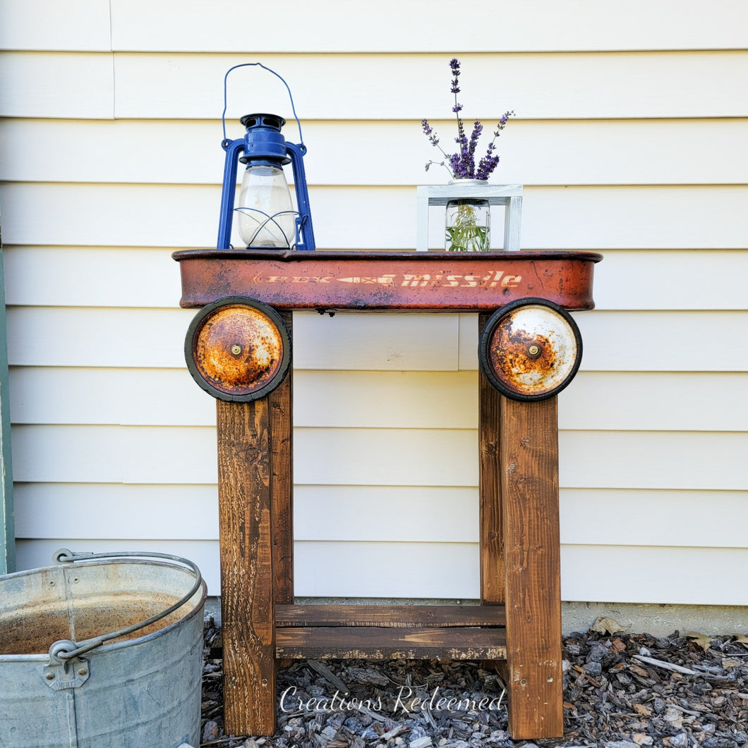 Rustic Wagon Stand