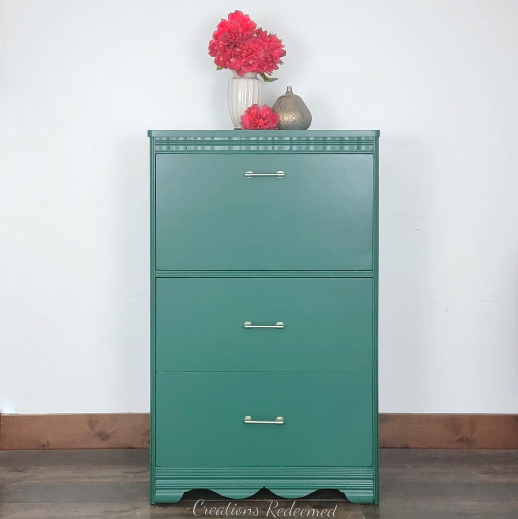 Modern Green Secretary Desk