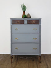 Load image into Gallery viewer, Gray Highboy Dresser
