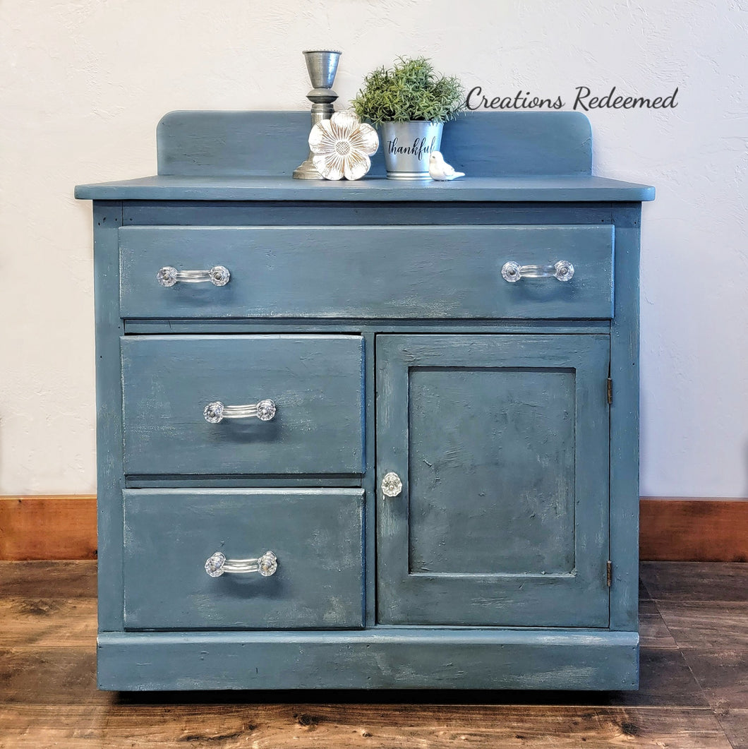 Blue Wash Stand