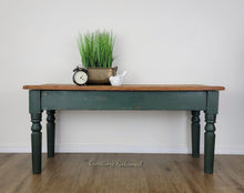 Load image into Gallery viewer, Green Rustic Bench
